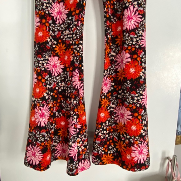 70s hippie bell bottom flower power leggings - Picture 5 of 6